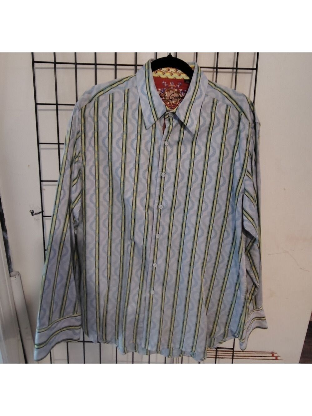 Robert Graham Paisley Long Sleeve Striped Dress Shirt